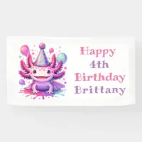 Personalized Birthday Girl | Anime Axolotl Banner