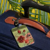 Vintage Fall Floral Luggage Tag