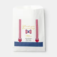 Red White & Blue Stripes 4th Of July Baby Shower Favor Bag