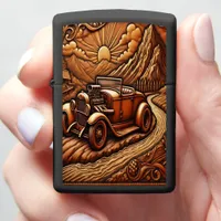 Vintage Hot Rod Leather Creation Zippo Lighter