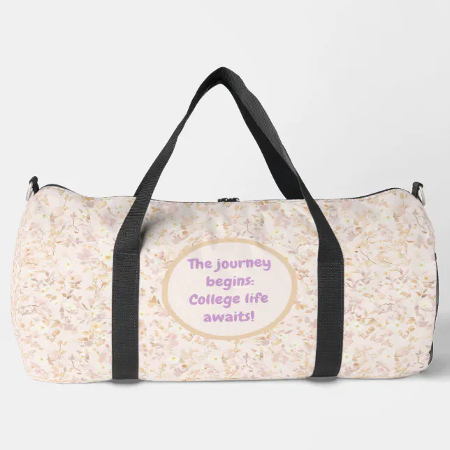 Pastel Flower Pattern Duffle Bag