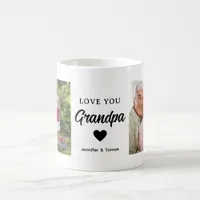 Modern Collage Photo Love You Grandpa Best Gift Coffee Mug