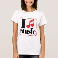 Heart Music Cool Fun Song Epic Slogan T-Shirt