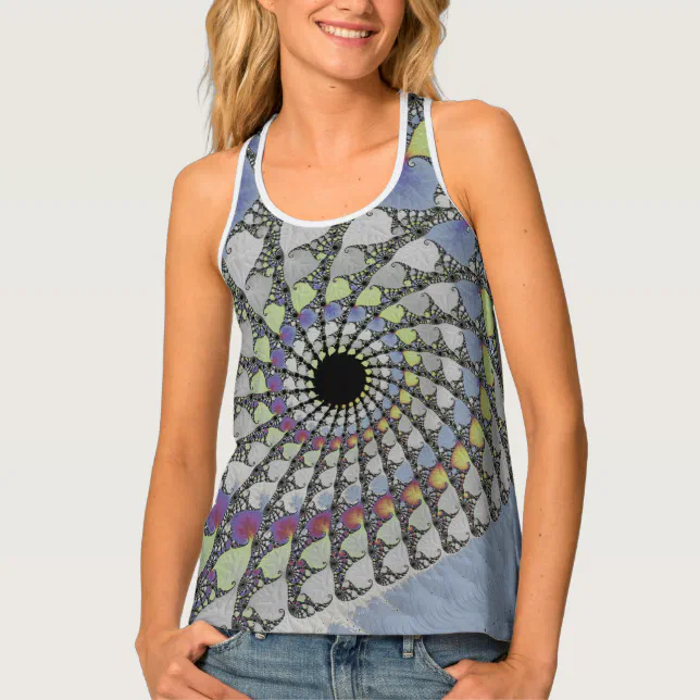 Fractal leaves tank top