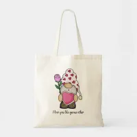 I love you like gnome other valentine love tote bag