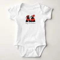 Simple Custom Baby's First Christmas Bear Baby Bodysuit