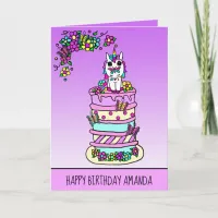 Happy Birthday Unicorn Girl's Card