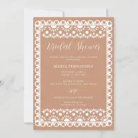 Mexican Papel Picado Boho Barro Bridal Shower Invitation