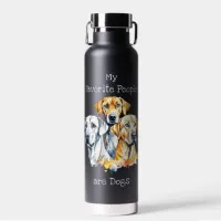 My Favorite People are Dogs Water Bottle