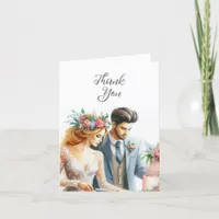 Elegant and Gracious Wedding Thank You Card