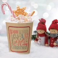 Warm Wishes Kraft & Tartan Red/Green ID589 Paper Cups