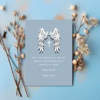 Bible Verse Psalm 119:114 Angel Wings Card