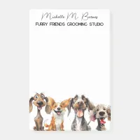 Canine Dog Groomer Pet Services Business Post-it Notes