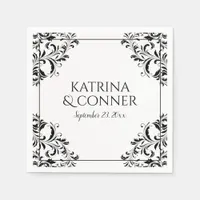 Elegant Reception Napkins | Nadine (Black) 2