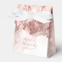 Marble Glitter Wedding Rose Gold ID644 Favor Boxes