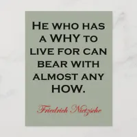 Nietzsche Quote - Bear Any How Postcard