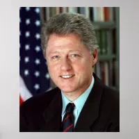 President Bill Clinton Official Portrait 40 x 50 Poster