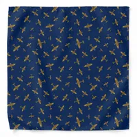 Cool Spitfire Pattern Navy Blue Bandana