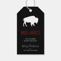 The Basics White Buffalo Black & White Plaid ID602 Gift Tags