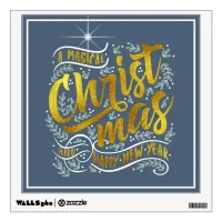 Magical Christmas Typography Gold ID441 Wall Decal