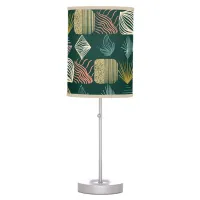 Bold Caribbean Tribal Mudcloth: Boho Teal Table Lamp