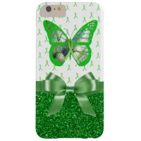 Lyme Disease Awareness Butterfly Faux Glitter Barely There iPhone 6 Plus Case