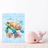 Cute turtle poster