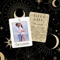 The Lovers Tarot |  Gold Miniature Photo Enclosure Note Card