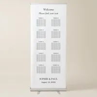 Elegant 10 Table Wedding Seating Chart Retractable Banner