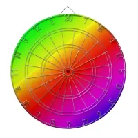 Diagonal Rainbow Gradient Red to Green Dart Board