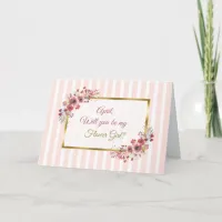 Personalized Will you be my Flower Girl card