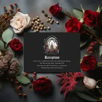 Dark Fantasy Castle Window Gothic Wedding Enclosure Card