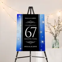 Elegant 67th Star Sapphire Wedding Anniversary Foam Board