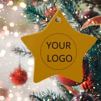 Gold Star Business Logo Ornament