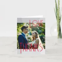 Elegant Personalized Photo Wedding Thank You Card