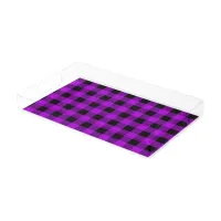 Purple & Black Buffalo Plaid Check | Acrylic Tray