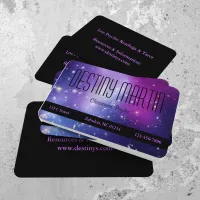 Pretty Purple Cosmic Metaphysical Business Card