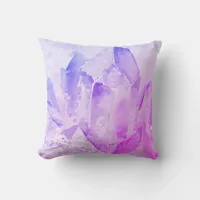 *~* Cheerful Fun Faux Amethyst Crystal Throw Pillow