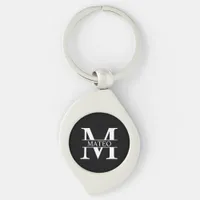 Personalized Dad Monogram & Name Gift Keychain