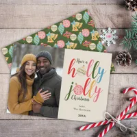 Whimsical Christmas Photo Traditional Holiday Cute