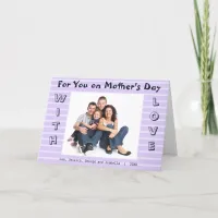 Happy Mother's Day Custom Photo Name Pretty Lilac Card