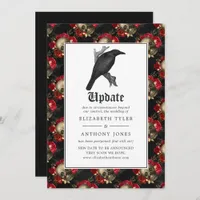 Floral Gothic Wedding Update Invitation