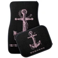 Distressed Anchor Pink DADB Car Mat