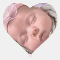 Heart Shaped New Baby Photo Stickers