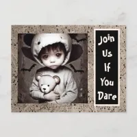 Creepy Little Ethnic Child Big Eyes Halloween   Postcard