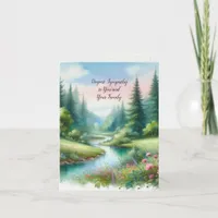 Watercolor Landscape Sympathy Thank You Card