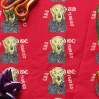 50th birthday party funny The Scream OMG Wrapping  Wrapping Paper