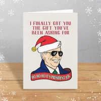 Trump Free Christmas President Joe Biden Funny Holiday Card