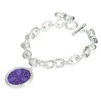 Purple fractal pattern bracelet