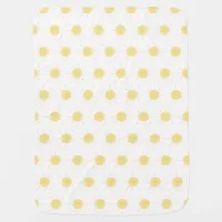 Happy Yellow Sunshine Cute Sun Illustration Baby Blanket